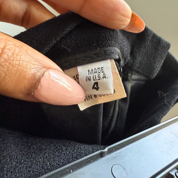 Vintage Wool sz 4 Black Ski Skirt Classic Pencil‎ Mid-Length - Picture 4 of 8